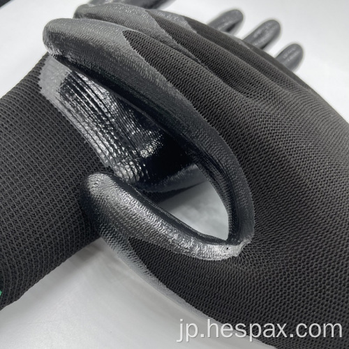 Hespax 13g滑らかなニトリル抗オイルアセンブリ手袋